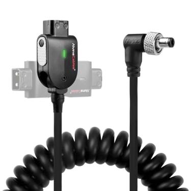 Imagem de Alvin's Cables Cabo de alimentação Atomos Ninja V D-tap, 0,5-1,2 m Smart Dtap para travamento DC 2.1 cabo enrolado de ângulo reto para Blackmagic Video Assist, para Hollyland Mars 400S, ultra macio