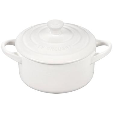 Imagem de Mini Caçarola de Cerâmica 400 mL Esmaltada e Antiaderente, Branca, LE CREUSET PG1160T 1...