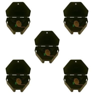 Imagem de Porta Isca Preto (Com Chave Para Abrir Trava) 5pç - Plastideal