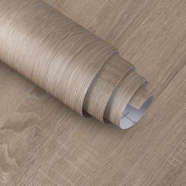 Imagem de Papel de parede Boobest Grey Wood Textured Peel and Stick 3,6m²