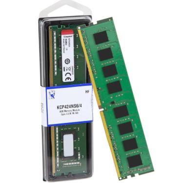 Imagem de Memória RAM Desktop Kingston DDR4 4 GB 2400 MHz – KCP424NS6/4, 1,2 V, CL17 (PC4-19200)