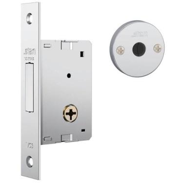 Imagem de Fechadura Auxiliar 1001 Par com Espelho de Inox Polido - 10811 - STAM