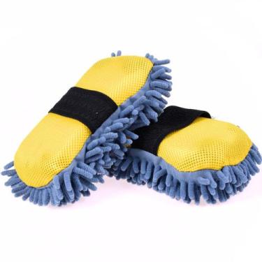 Imagem de Esponja Chenille Automotiva 2 em 1 24x12cm Panosul, Azul