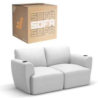 Imagem de Sofá 2 Lugares Sala De Estar em Couro Bovino Modular Damie Na Caixa, B