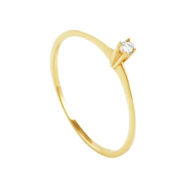 Imagem de Anel solitario ouro 2mm  18 k