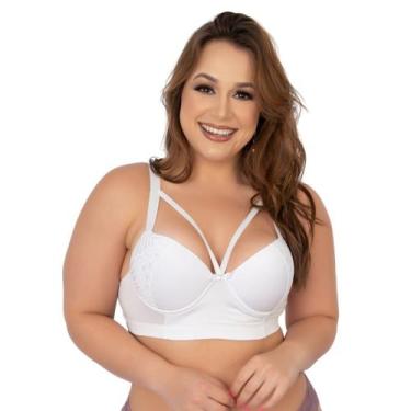 Imagem de Sutiã Lingerie Reforçado Strappy Plus Size Vekyo Confortavel Básico Di