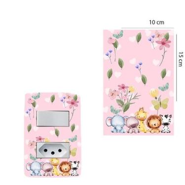 Imagem de Adesivo De Interruptor Safari Rosa Mod 1 - Lojinha Da Luc