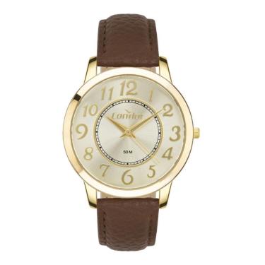 Imagem de Relógio Condor Feminino Ref: Co2035Nqy/3X Casual Dourado