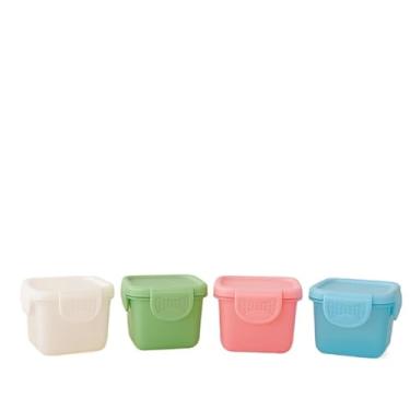 Imagem de Kit 8 Pote Hermético 150 ML De Plástico Para Mantimentos(KIT COM 4 POTES)