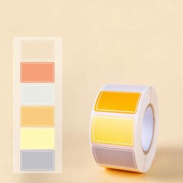 Imagem de 500 peças/rolo, adesivos coloridos à prova d'água autoadesivos multiusos para nome, marca, categoria, comida, pasta e notas pequenas