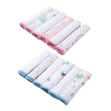 Imagem de 12 Unidades Pano de Boca Bebe Fralda de Boca Babete 100% Algodão 30cm x 30cm (Rosa)