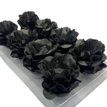 Imagem de Kit com 120 Forminhas para Doces Finos em Formato de Flor – Linha Style Elegante – Ideal para Casamentos, Aniversários e Festas Sofisticadas(Preto)