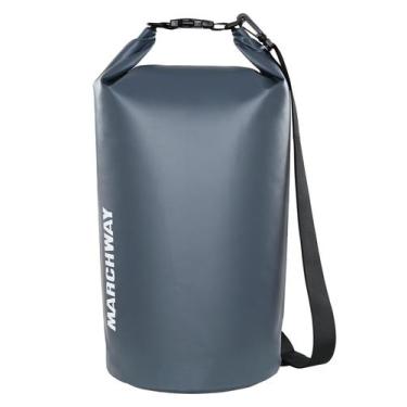 Imagem de Mochila Dry Bag MARCHWAY Impermeável Flutuante 30L Cinza