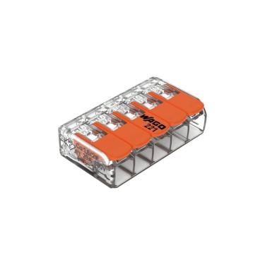 Imagem de Conector Emenda 4mm 5 Polos 221-415 - Wago