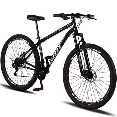 Imagem de Bicicleta Aro 29 Aço Carbono Gott Vortex 21v Com Suspensão E Freio A Disco - Preto E Branco