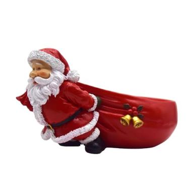 Imagem de IEUDNS Estátua do Papai Noel, Escultura de Natal, Porta-chaves, Recipiente para artigos diversos para corredor