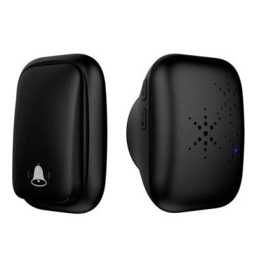 Imagem de Campainha Residencial Sem Fio com 38 Melodias - Genérica, Preto