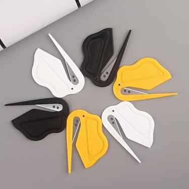 Imagem de Abridor de envelope de plástico PP multicolorido com aderência ergonômica, portátil, durável para letras, capas de colchão e caixas, A