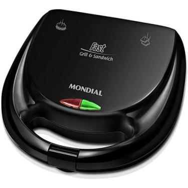 Imagem de Sanduicheira Mondial Fast Grill e Sandwich S-12 750W Preta 127V, 110V