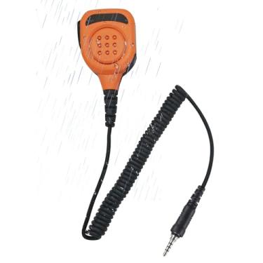 Imagem de stdgove Microfone Ham Radio Speaker 3,5 mm Roscado Ptt Microfone de Ombro para Walkie Talkies Yaesu Standard Horizon ft-270 vx-6r hx210 vx-120 vx-170 vx-6 vx-7r vx6r (laranja)