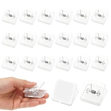 Imagem de hhdatc 50 peças de clipes transparentes de parede autoadesivos, cabides de tapeçaria para pôsteres, fotos, cartões postais, ganchos de parede removíveis, decoração de escritório em casa e escola