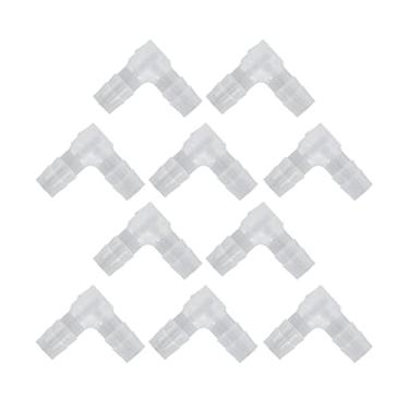 Imagem de Karlak Farpa de Mangueira de Cotovelo de 90 Graus, Encaixe PE Resistente Ao Desgaste para Aquário Com Tubo de Bomba, Conexão de Tubo de Silicone, Adaptador Em Forma de L (8mm)