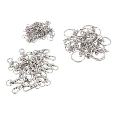 Imagem de SUNGOOYUE Conjunto de Chaveiro Versátil Com Gancho de Mola de 360 ​​graus para Pendurar Fotos, 200 Peças, Ideal para Projetos DIY e Entusiastas de Artesanato