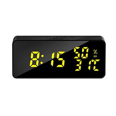 Imagem de Relógio de parede digital grande Controle de aplicativo Hora/Data/Tempeura Exibição de 100 cores Gravação e som Ativação e função de contagem regressiva Brilho e volume contínuos Alarme com