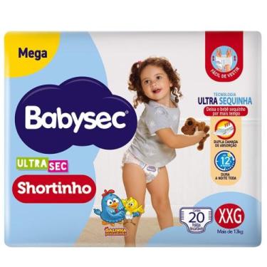 Imagem de Fralda Descartável Babysec UltraSec Shortinho Mega Tamanho XXG 20 Unid