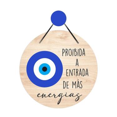 Imagem de Flâmula Olho Grego 30x30cm - Cria Arte Laser Madeira Clara