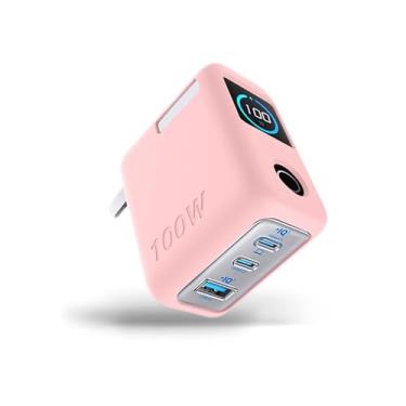 Imagem de Capa de silicone para carregador Anker de 100 W, à prova de choque/impermeável/à prova de poeira, resistente a arranhões, carregável sem remoção (rosa)