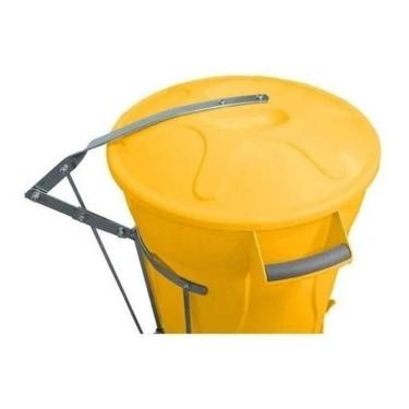 Imagem de Cesto Lixeira Plástica Pedal Com Armação 20 Litros