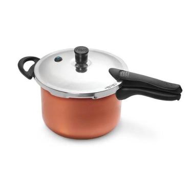 Imagem de Panela De Pressão 4,5L Nigro Press Terracota Antiaderente Alumínio