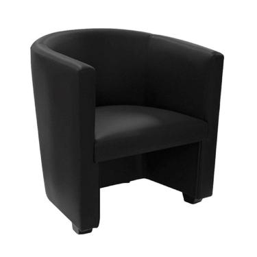 Imagem de Poltrona Malta Recepção Em Tecido Sintético Sintético - Preto - Cor: Preto