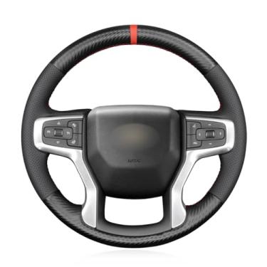 Imagem de MEWANT Capa de volante automática para Chevrolet Blazer/Silverado (1500) / Silverado (2500/3500) / Suburban/Tahoe envoltório de direção de carro