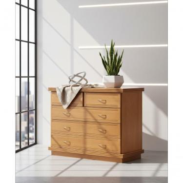 Imagem de Cômoda 1,00 X 50 X 1,00 - Madeira Maciça - Móveis De Gramado - Castanho