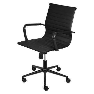 Imagem de Cadeira De Escritório Eames Dark Esteirinha Baixa - Preta