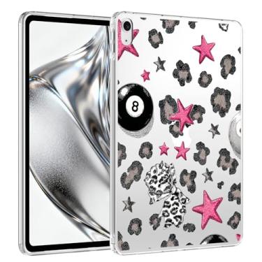 Imagem de VibrantFruitique Capa para iPad Pro 27.9 cm (M4) 2024 5ª geração, Preppy Y2k Star Bow Crystal Clear Case, fina, leve, antiarranhões, TPU macio, amortecedor, capa traseira de acrílico rígido para