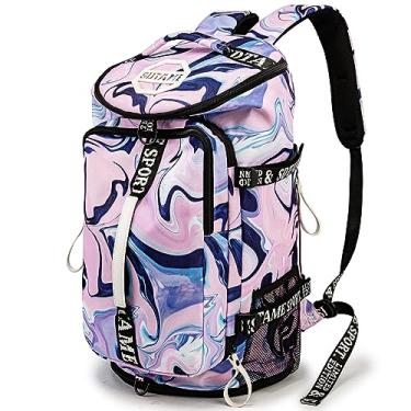 Imagem de Mochila de ginástica com compartimento para sapatos, mochila de viagem de 4 formas para mulheres e homens, bolsa de fim de semana multifuncional com camada à prova d'água e compartimento para laptop