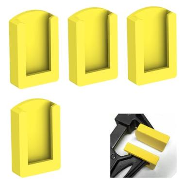 Imagem de Almofadas de mandíbula de substituição para braçadeiras Irwin Quick-Grip, capas de mandíbula, superfície antiderrapante (amarelo) (pacote com 4)