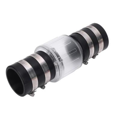 Imagem de FTVOGUE Válvula de Retenção Bomba de Depósito Com Aba Silenciosa Com Mola e Corpo Transparente para Bomba de Esgoto Evita Refluxo de água Aço Inoxidável 304 para Uso Em Quarto No Porão