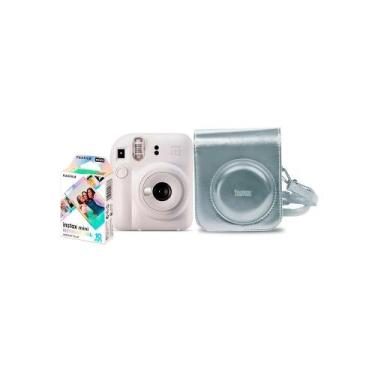 Imagem de Kit Instax Mini 12 Branca 10 Filmes Mermaid Bolsa Prata - Fujifilm