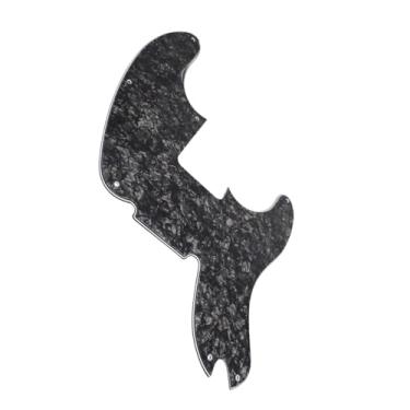 Imagem de Baixo Guitar Pickguard 3 Layer Pearlescent Preto Baixo Elétrico Peça de Reposição Pickguard Backplate Set