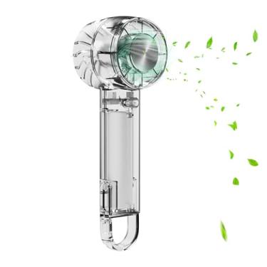 Imagem de Ventilador portátil portátil – Turbina de compressão de gelo semicondutor, ar-condicionado transparente | 3 configurações de velocidade, pequenos eletrodomésticos criativos, recarregável por USB para