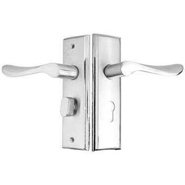 Imagem de Fechadura de porta de parafuso único liga de alumínio fechadura de segurança interior Dura quarto vaso sanitário maçaneta para quarto, escritório, hotel