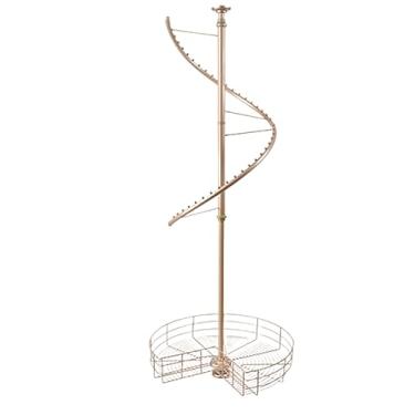 Imagem de JYXYXSCP Suporte giratório em espiral, suporte para roupas com 40 bolas, cabide independente resistente de metal para economizar espaço (ouro H162)