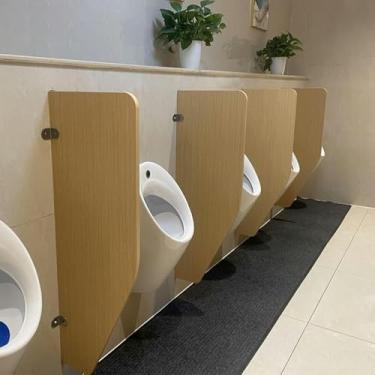 Imagem de CHBGLNTY Separador de mictório montado na parede divisória de parede para mictório divisória de vaso sanitário parede de madeira maciça mictório tela de privacidade para mictório