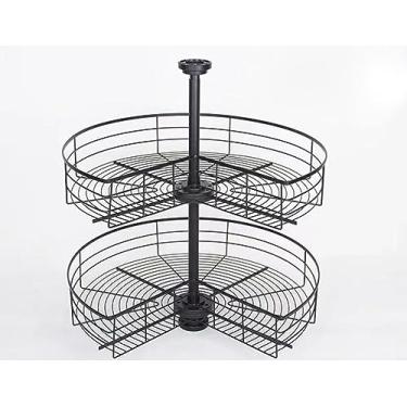 Imagem de Guarda-roupa canto giratório cesta de vime bengaleiro canto calças rack sapateira rack armazenamento rack (B 2)