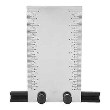 Imagem de Escriba para carpintaria Régua para carpintaria Ferramenta para carpintaria Ferramenta para rabiscar profissional Aço inoxidável multifuncional com base DIY para projetos de