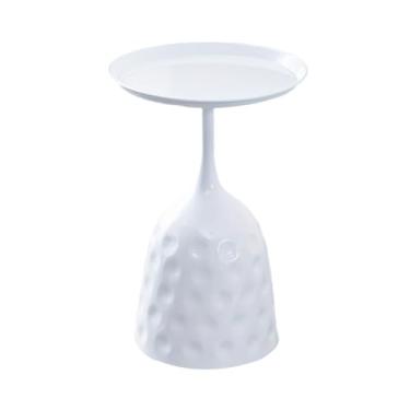 Imagem de YWJLQH Mesa de Apoio Compacta para Bebidas, Uso Versátil Na Sala de Estar E No Pátio, Branco